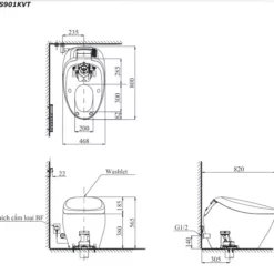 Bản vẽ 2D bàn cầu thông minh NEOREST NX II