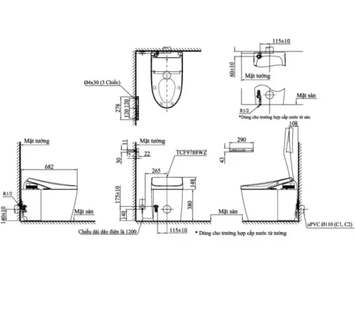 Bản Vẽ 2D CS989PVT/TCF9788WZ