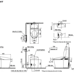 Bản Vẽ 2D Bàn Cầu Thông Minh NEOREST RH