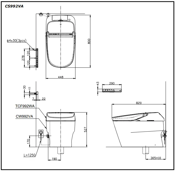 Bản vẽ 2D bàn cầu thông minh NEOREST XH I