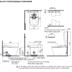 Bản Vẽ 2D Bàn Cầu Thông Minh NEOREST LS