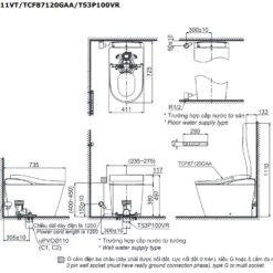 Bản Vẽ 2D Bàn Cầu Thông Minh NEOREST LS