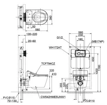 CW542ME5UNW1/WH172A/TC513A