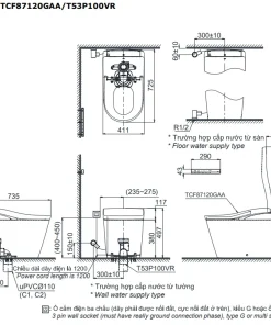 Bản Vẽ 2D Bàn Cầu Thông Minh NEOREST LS