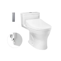 Bồn cầu MS855DW11 1 khối  kèm nắp rửa điện tử WASHLET S7