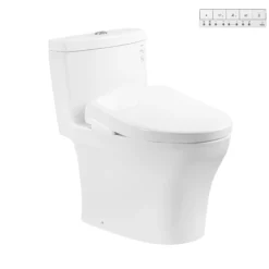Bồn cầu MS889CDRW23 1 khối kèm nắp rửa điện tử WASHLET S7