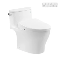 Bồn cầu MS887CRW23 1 khối kèm nắp rửa điện tử WASHLET S7