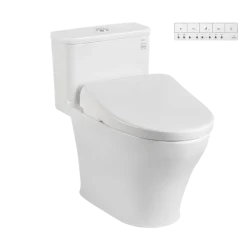 Bồn cầu MS857CDW23 1 khối kèm nắp rửa điện tử WASHLET S7