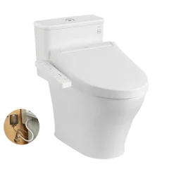Bồn cầu MS857DW16 1 khối kèm nắp rửa điện tử WASHLET C2