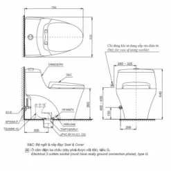 Bản vẽ 2D bàn cầu một khối MS823DRT2