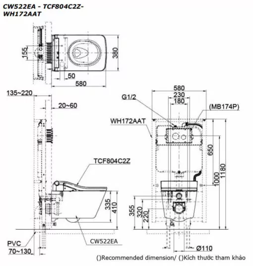 CW522EA/TCF804C2Z/WH172AAT